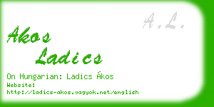 akos ladics business card