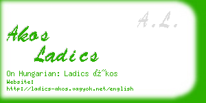 akos ladics business card